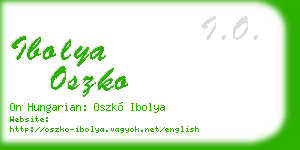 ibolya oszko business card